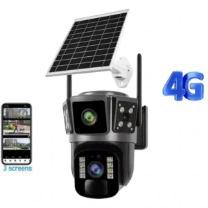 Camera de Supraveghere cu panou solar,4G slot sim,Ultra HD,9MP Zoom 10X,PTZ,Comunicare Bidirectionala, Alarma, Senzor Miscare,card SD cadou